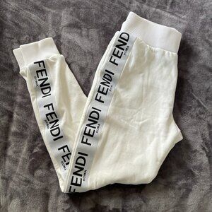 White Fendi Sweatpants